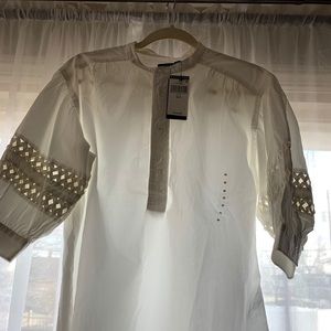 New white Polo blouse size M with tags